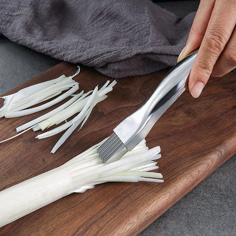 Máy cắt hành lá bằng thép không gỉ, máy cắt rau, hành tây, tỏi, dụng cụ nấu ăn cho nhà bếp, nhà hàng, khách sạn, nhà bếp, cắt nhỏ lụa 6