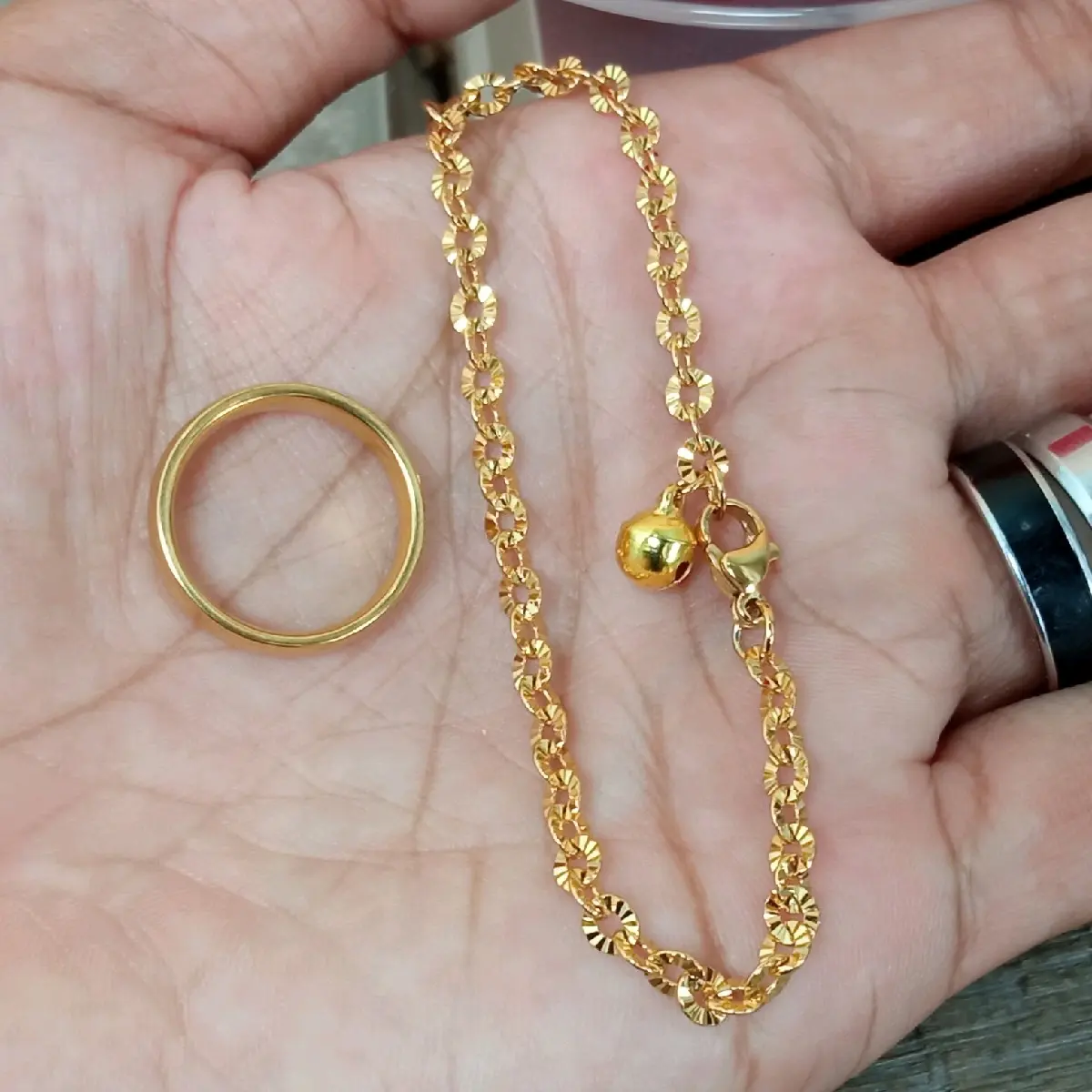 gelang nori tittanium ORIGINAL lonceng bunyi Gold