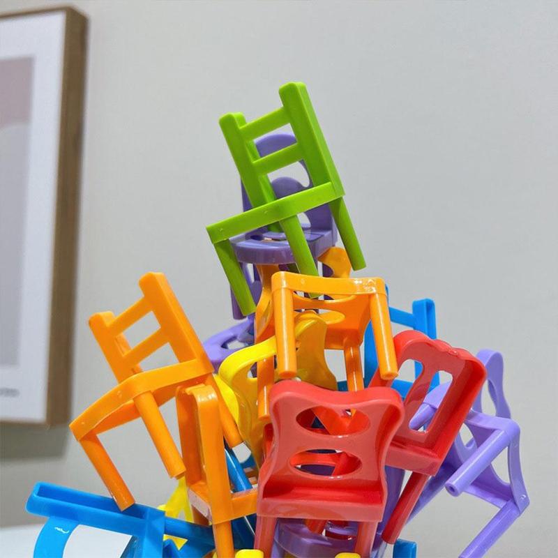 Product Introduction of Colorful Family Board Game A Strategic Educational Toy for Kids Balance Chairs on a Desk to Win N6H3 33