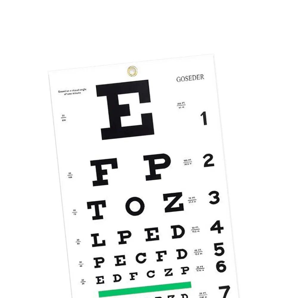 Eye Chart Eye Test Wall Chart Visual Acuity Chart Easy to 22.05inchx10 ...