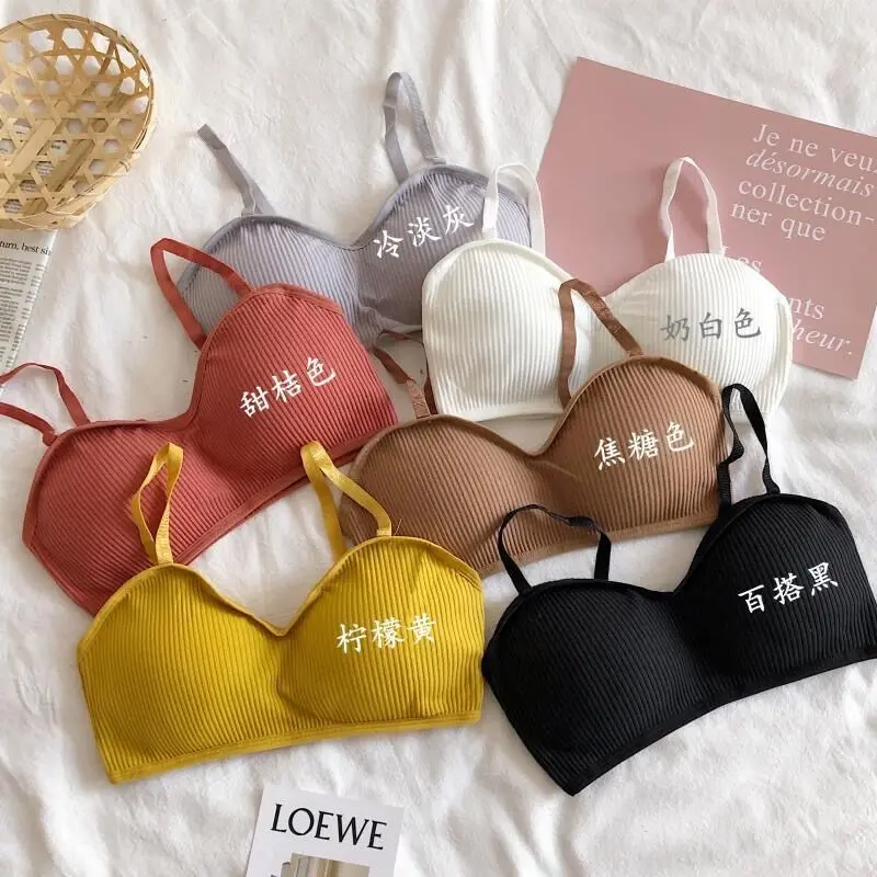 Đồ Lót Áo Ống Có Gọng Phong Cách Hàn Quốc Cho Học Sinh Nữ Áo Ống Chống Lộ Áo Hai Dây Nâng Ngực Thể Thao Yoga Kem Lót Cho Nữ
