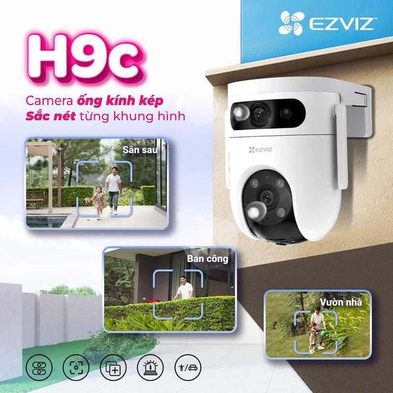 Camera Ezviz H9C Ngoài Trời 2 Mắt Kép 6M/10MP-Xem Đêm Màu