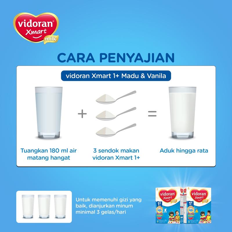 Vidoran Xmart 1+ Susu Pertumbuhan All Variant [925 G/2 Box] - Bubuk (Exp : 01.2026) 4