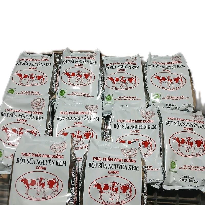 Sét 10 Bịch Sữa Bột Nguyên Kem Canxi 2 Con Bò Đỏ 0