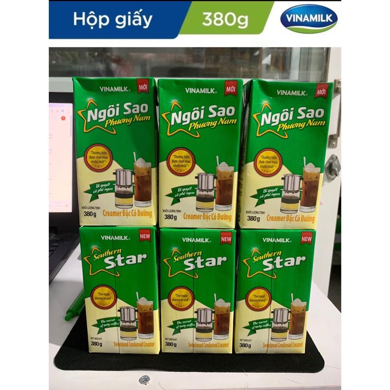 6  hộp sữa Ngôi Sao Phương Nam xanh lá 380gram- Vinamilk