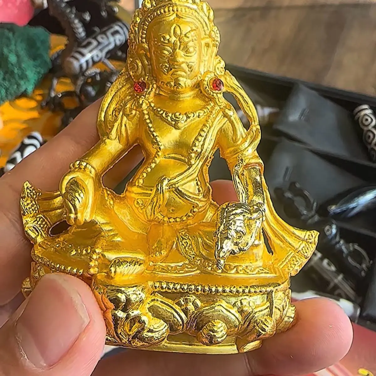 Bổn tôn Dzambala - 9cm - Đã Yểm Tâm