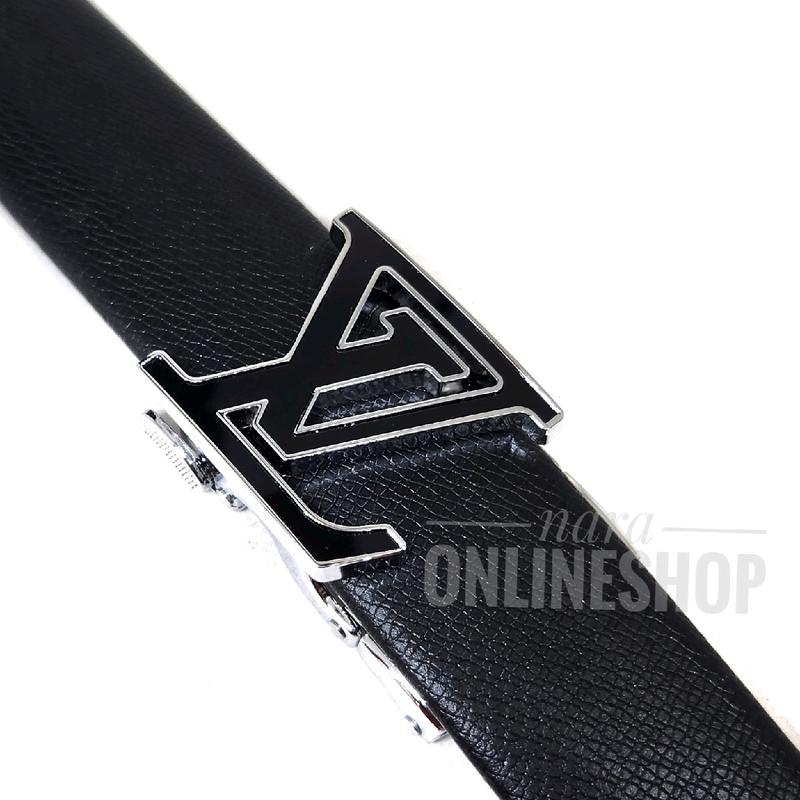 Gesper ikat pinggang pria model rel LLVN03 Silver black 3