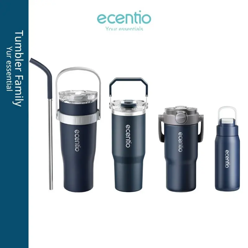ECENTIO 900ML tumbler minum stainless premium botol minum aesthetic besar ACC4 0
