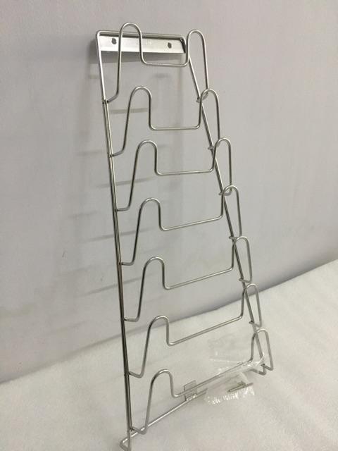 Máng treo nắp nồi - kệ treo nắp vung nồi 100% inox 304 hàng đẹp TẶNG kèm bộ vít inox