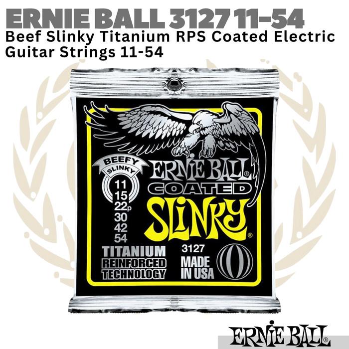 Gambar Ernie Ball 3127 Beefy Slinky Coated RPS Electric Guitar String 11-54 - Not Specified dari GH Music Store Kota Tangerang Selatan Tokopedia
