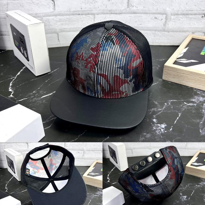 Nón lưỡi trai hiphop, mũ snapback họa tiết phối lưới nhập hàn quốc cao cấp