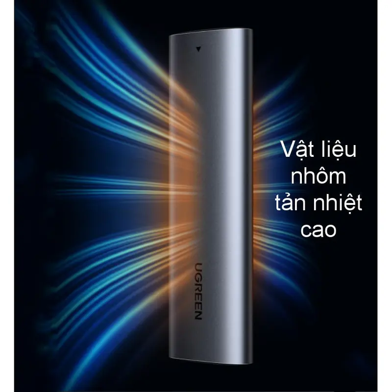 Vỏ đựng ổ cứng dành riêng cho SSD NVME PCle M.2 M-Key và M+B Key lên đến 2TB đầu cắm type C UGREEN CM400 10902 5