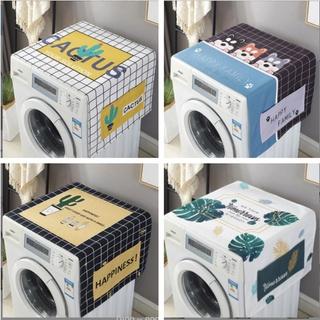 [giao mẫu màu ngẫu nhiên] Khăn phủ tủ lạnh máy giặt chống bụi có túi đựng đồ dày dặn,Tấm phủ bụi