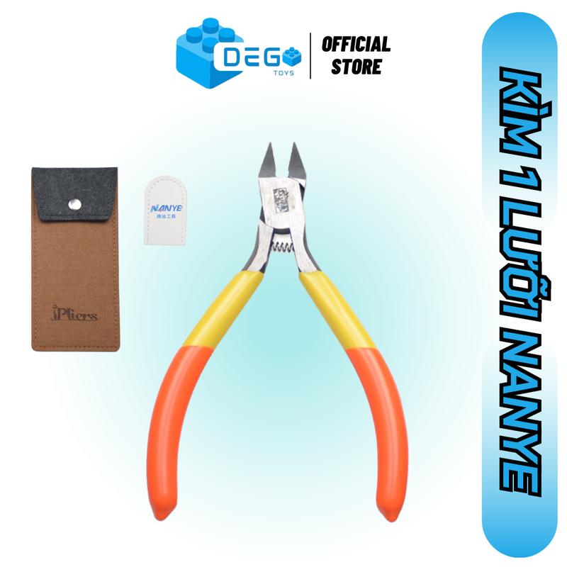 Kìm 1 lưỡi NANYE Cắt Chân Linh Kiện, cắt runer mô hình lắp ráp Tặng kèm túi bao da và đầu bịt kìm