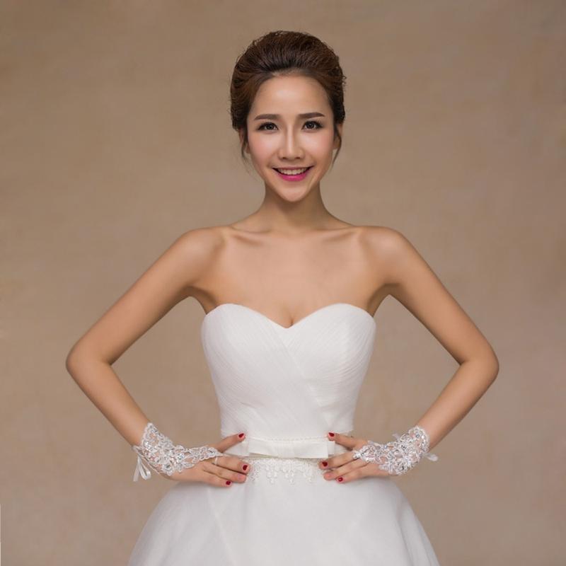 Product Introduction of 2024 Party Dress Lace Gloves Sexy Clothing Accessories Wedding Bridal Gloves Rhinestone Elegant Short Gloves Lady 18