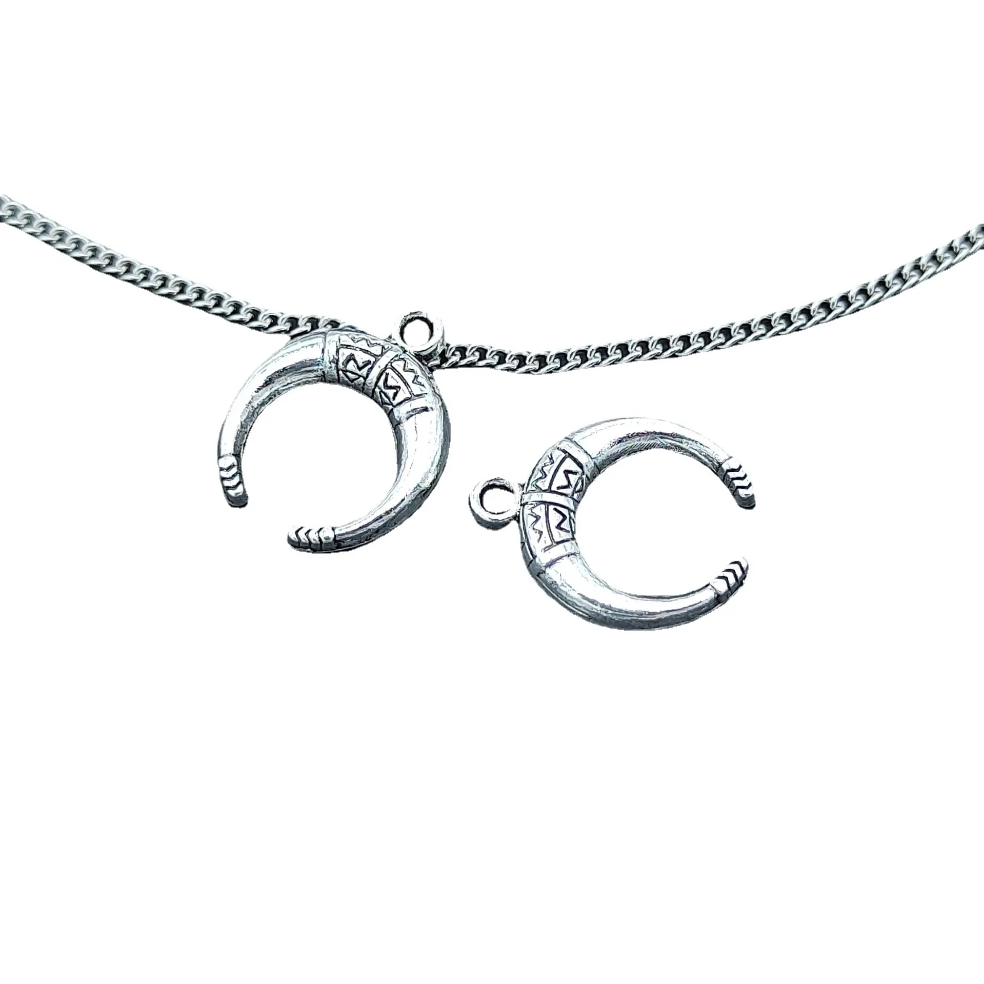 Phụ Kiện Trang Sức, Tự Làm, Phong Cách Cổ Điển Làm Bằng Hợp Kim, Charm Vòng Tay Mặt Trăng Rune, Vòng Cổ, Hoa Tai, Mặt Dây Chuyền, Kích Thước 18mm Diy