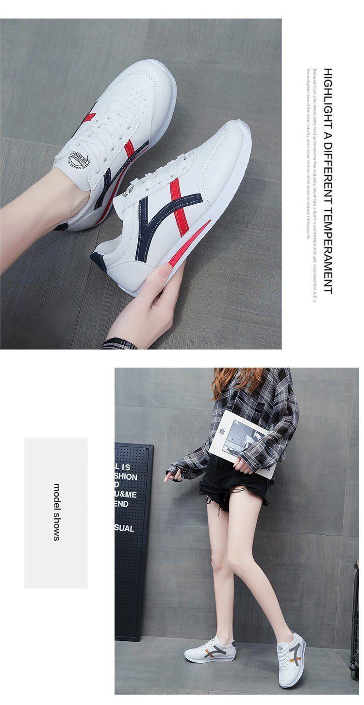 Product Introduction of Argan White Shoes for Women 2024 New Autumn Korean Style Versatile Students' Street Shot Sports Casual Flat Skateboard Shoes Women's Shoes 11
