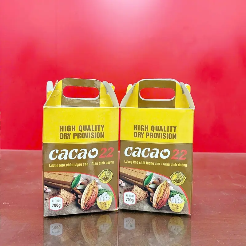 Lương khô Cacao Dinh Dưỡng Hộp 700gram Food Socola Snack Ăn Vặt 2