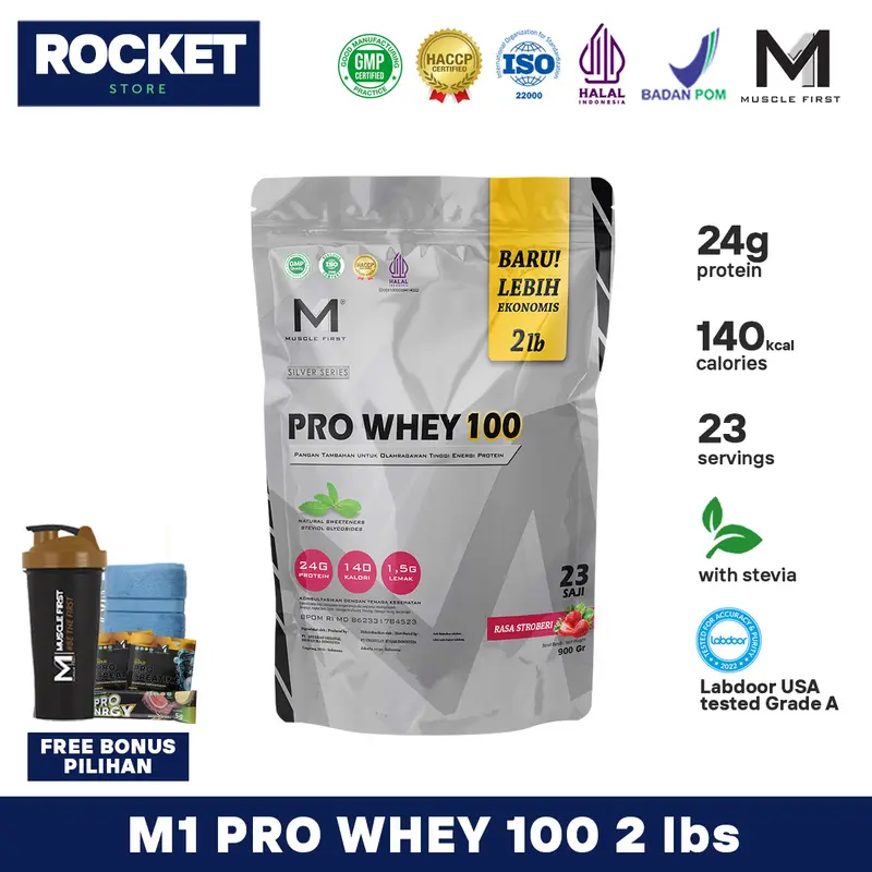 M1 Muscle First Pro Whey 100 2lbs Whey Protein 900gr 23 Serving 2