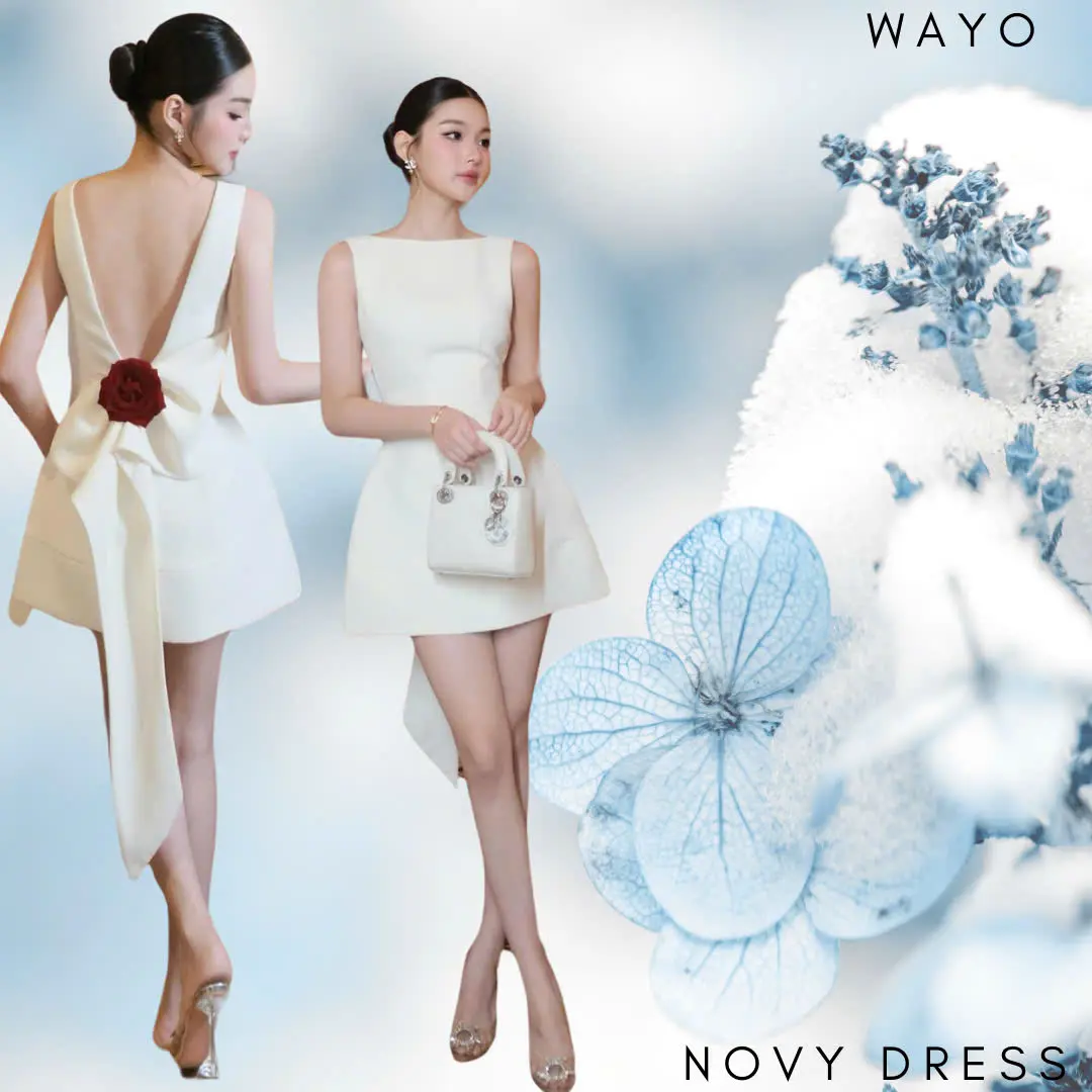 [Novy Dress] Đầm WAYO thiết kế hở lưng phối nơ dự tiệc sang trọng cấp cấp xu hướng