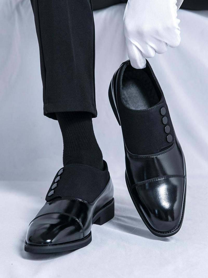 Product Introduction of Men's Fashionable Colorblock Dress Shoes, Casual Comfortable Formal Shoes for Work Office, Fashion Shoes for Party, Daily Clothing Decor 12