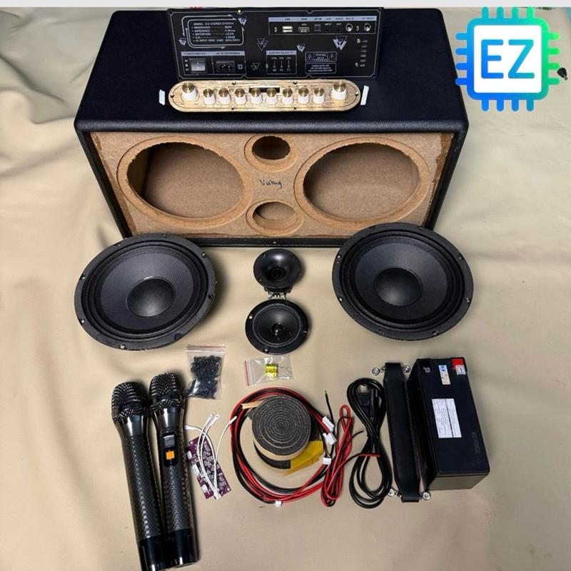  Combo đầy đủ tự làm loa karaoke quốc dân mạch K18 K902 bass 20 micro kim cươnġ đầy đủ phụ kiện chỉ việc ráp 
