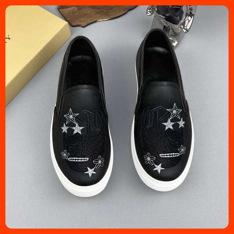 Giày Lười Nam Slip-on Mẫu Mới 2025 Thời Trang Cá Tính Cao Su Đế Bằng Shoes