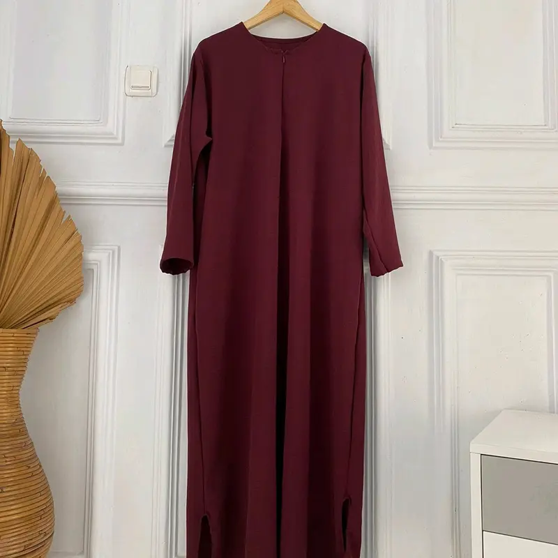 Tansstore - Baju  Maxi  Wanita Semi Abaya 2025 - Long Daily Dress - Casual Simple Muslim Gamis Dewasa Remaja 3