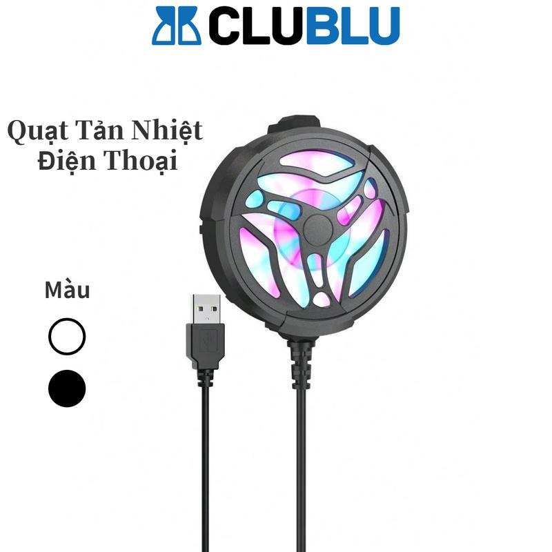 -CLUBLU- Quạt Tản Nhiệt Điện Thoại Sò Lạnh cao cấp có đèn LED RGB Cho game trên điện thoại PUBG Phụ Kiện giá rẻ siêu bền Mobile