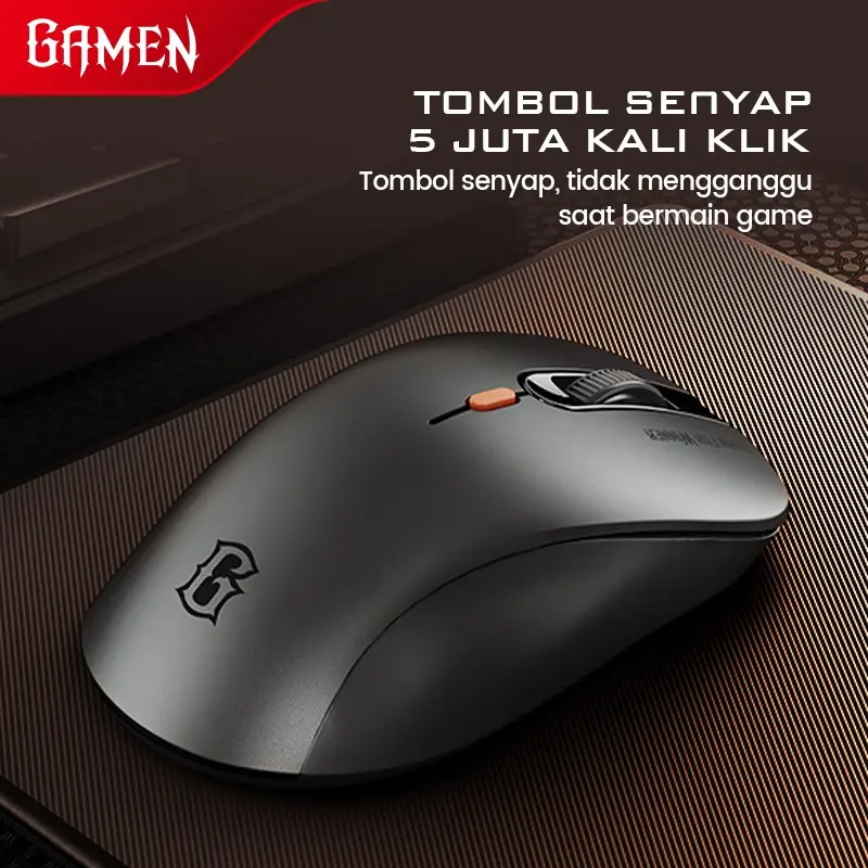 GAMEN Wireless Gaming Mouse GM200W 2.4GHz Ergonomic Design No-Delay Gaming Silent Click 3200 DPI 4 DPI Levels Tahan Lama Hingga 5 Juta Klik Mouse Gaming Nirkabel Dengan Presisi Tinggi Original - Garansi 1 Tahun 3