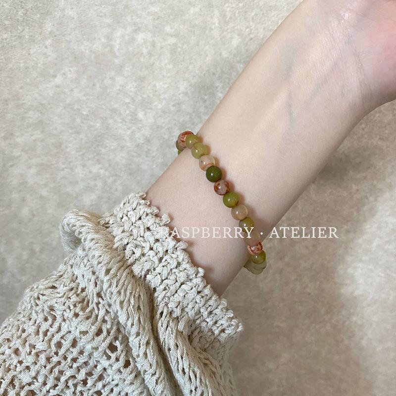 Product Introduction of New Chinese Style White Beaded Bracelet Natural Stone Twin Artistic National Style Niche Retro Bracelet 7