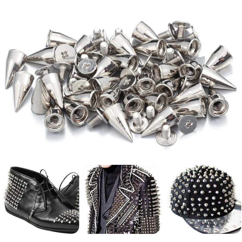 Product Introduction of 10/20pcs DIY Spike Punk Rivets Metal Cone Studs Fashion Punk Style Women Men Clothes Shoes Leather Accessories 8