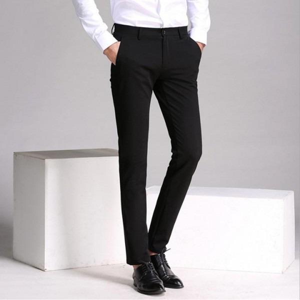 Quần Tây Âu Nam Thun 4 Chiều Form Hàn Quốc Công Sở Vải Mềm Mịn Không Ra Màu Đổi Trả Miễn Phí Menswear Kem