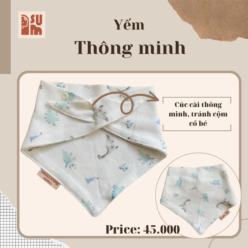 Yếm Tam Giác Vải Cotton  Mềm Mịn Cho Bé Thiết kế Thông Minh 2