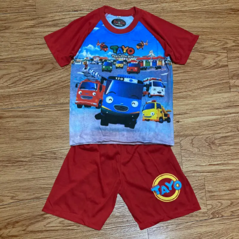 Setelan anak laki laki / baju ank motif mobil 3