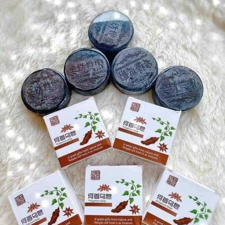 Combo 10 bánh xà phòng gội đầu hà thủ ô. Hỗ trợ mọc tóc giảm gãy rụng