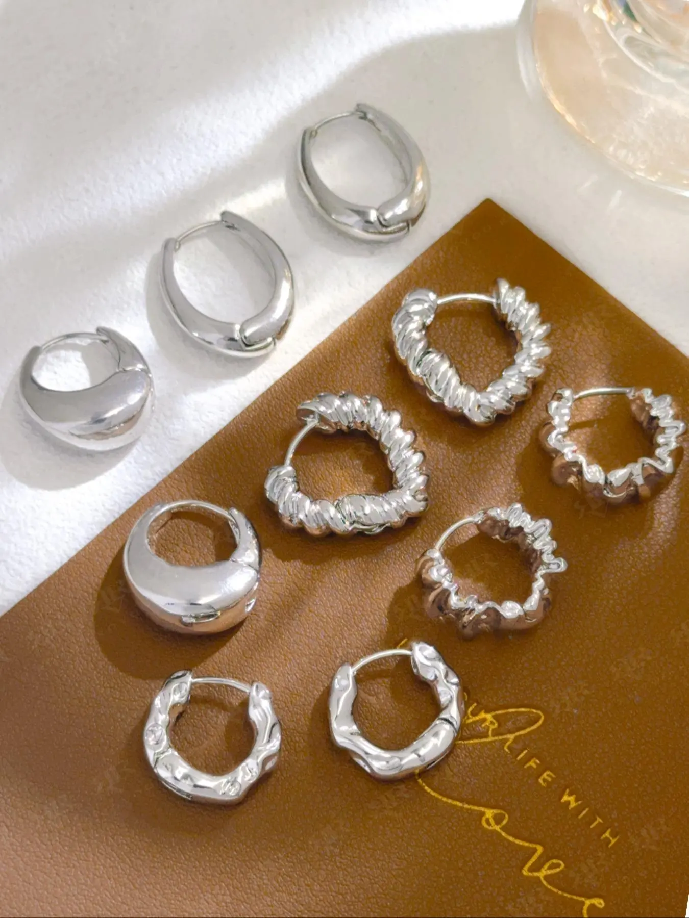 Minimalist Temperament Hoop Earrings, Fashionable Jewelry for Women & Girls, Trendy All-match & Exquisite Jewelry for Birthday Gift