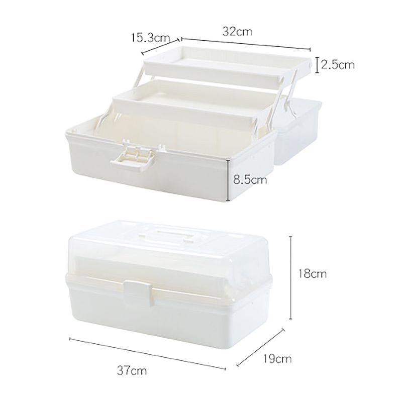 Cốp nhựa tay xách, nhỏ gọn 2 tầng đựng dụng cụ Nails 0