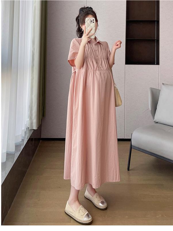 Product Introduction of P69350# Dress Pregnant Plus Size Dress For Women Nipped Waist Summer Slim New Arrival Pregnant Pregnancy Dress 10