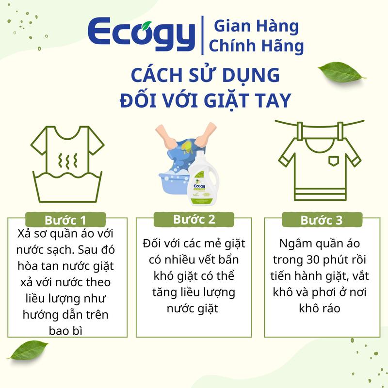 ECOGY Combo 3 can Nước giặt xả thiên nhiên hương nước hoa 2Kg/can, dạng lỏng, có chất tẩy từ Enzym thiên nhiên; An toàn với quần áo của bé & người lớn; Lưu hương thơm & mềm vải, tẩy sạch khuẩn Làm Sạch 3
