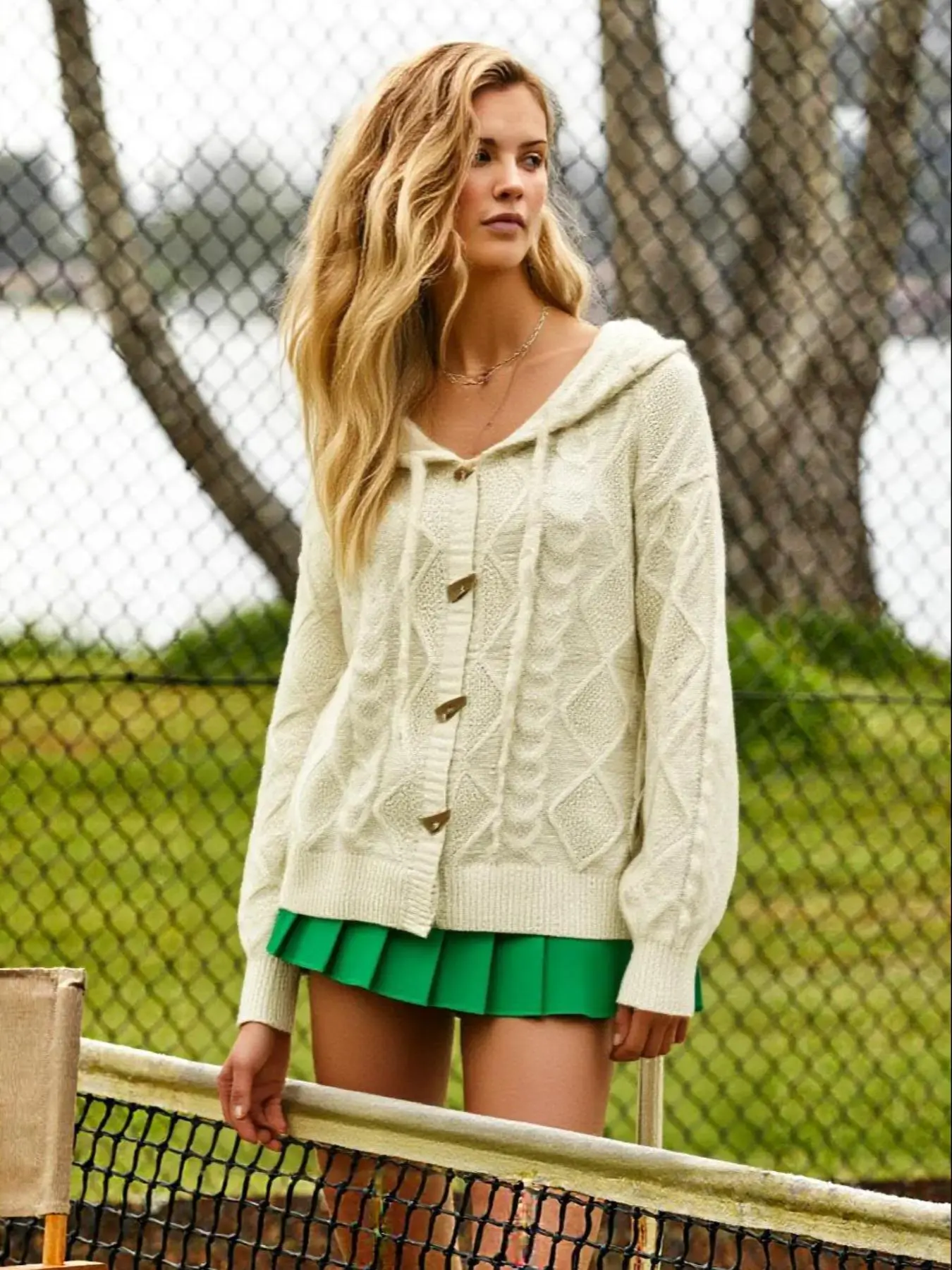Women's Solid Textured Button Front Hooded Sweater Cardigans, Casual Long Sleeve Jumper for Fall & Winter, Ladies' Knit Clothing for Daily Wear