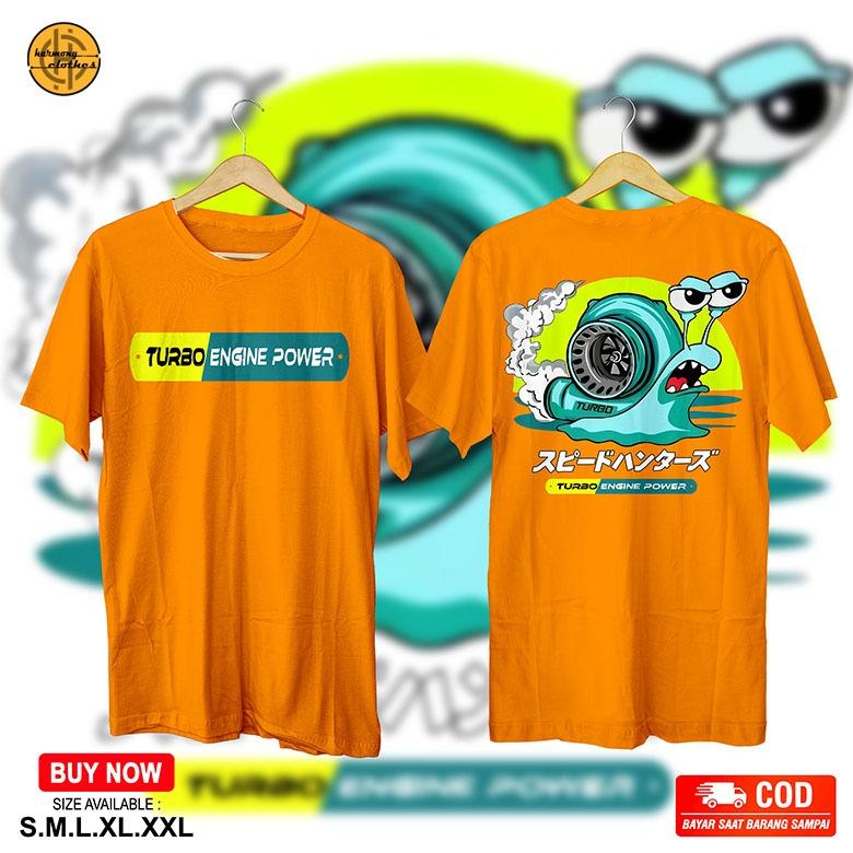 KAOS JDM TURBO SNAIL GARRY OTOMOTIF CUMI DARAT ENGINE DIESEL POWER Cotton Combed 30s R.04 1