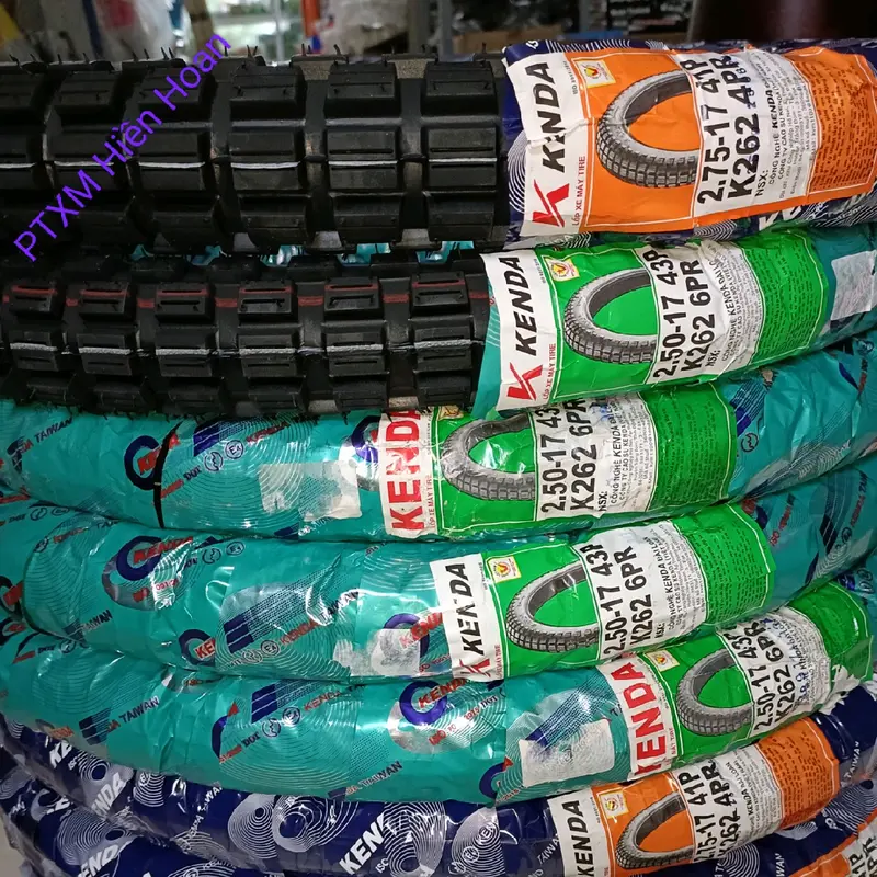 Lốp Chân Chó (Vỏ Leo Núi) Hiệu KENDA Đài Loan 250-17 (43P), 275-17 (41P) Lắp Xe Dream, Wave, Future, Sirius, Jupiter. Phụ Tùng, Phụ Kiện. Lốp gai địa hình 1
