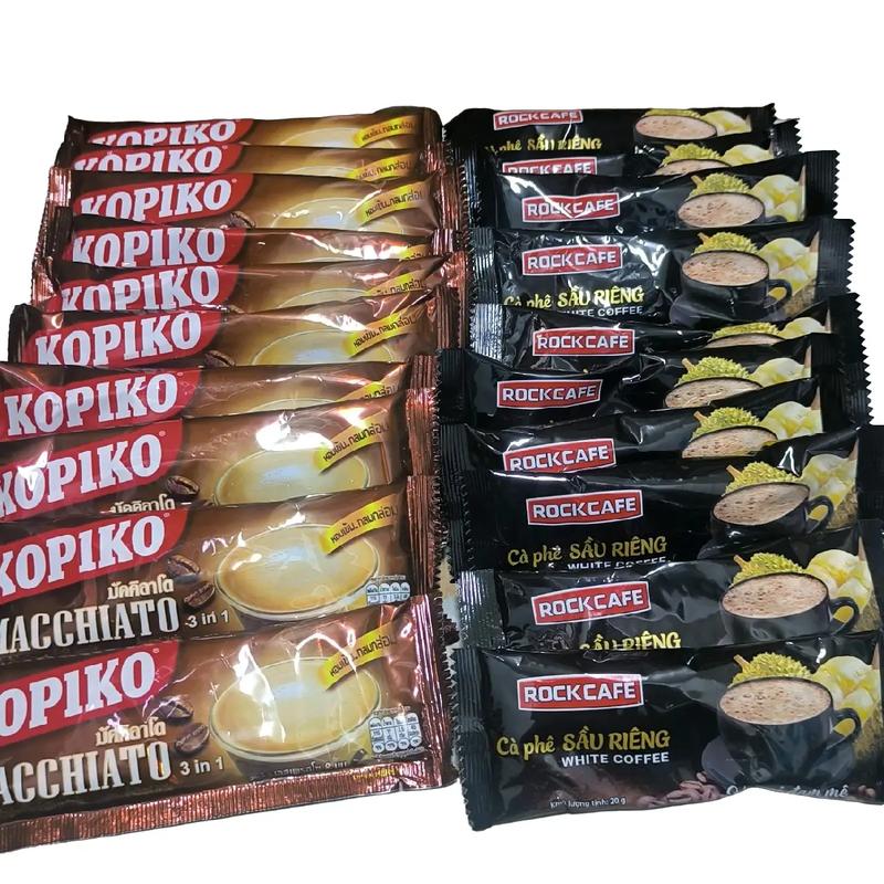 ( Mix 20 gói  cafe 3 vị tuỳ chọn ) Cà phê  kopiko + cafe sầu riêng + cafe dừa Coffee caphe  kopiko cafe  cốt dừa