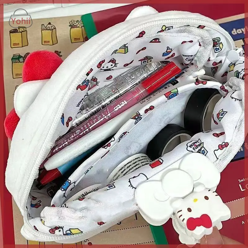 Hộp Đựng Bút Chì Nhồi Bông Hello Kitty Mèo, Thiết Kế Dễ Thương Sanrio, Cinnamoroll, Túi Đựng Mỹ Phẩm Trang Điểm, Dành Cho Bé Gái, Hộp Sắp Xếp, Văn Phòng Phẩm, Túi Đựng Đồ Du Lịch 6
