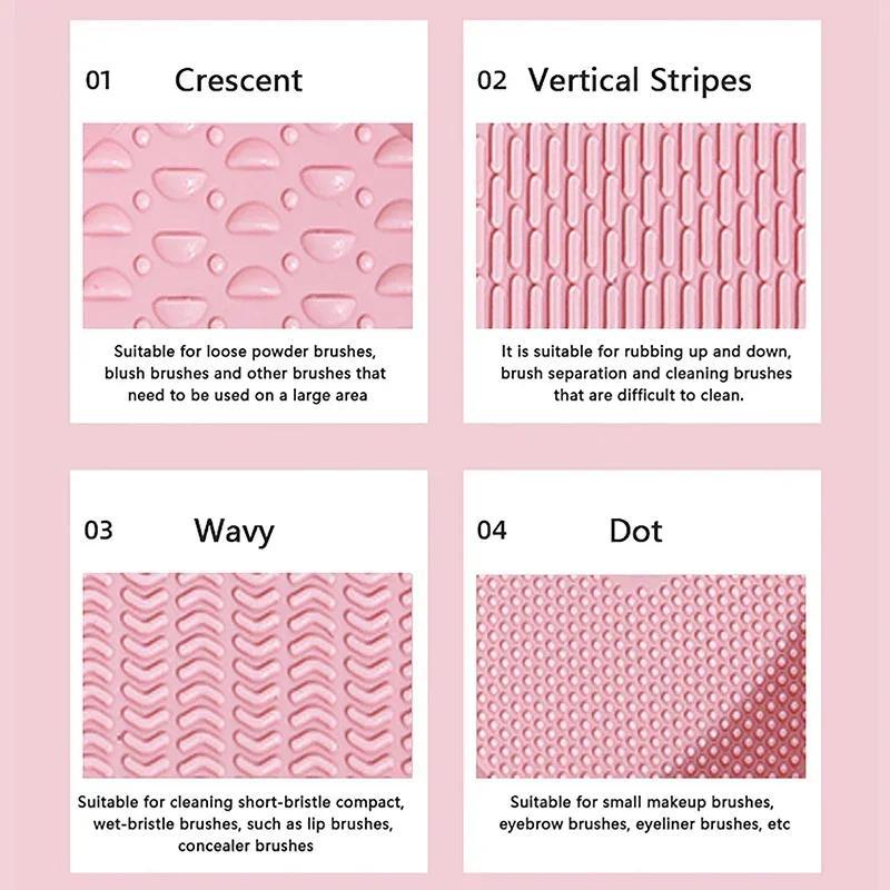 Product Introduction of New Silicone Makeup Brush Cleaner Foldable Beauty Sponge Powder Puff Cleaning Bowl Cosmetic Brush Washing Mat with Drying Rack 21