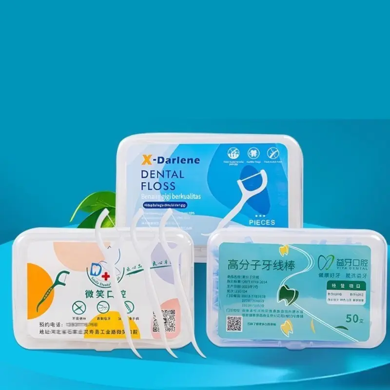 Combo 12 Hộp Tăm Chỉ, Mỗi Hộp 50 Chiếc Tăm Chỉ Nha Khoa Vệ Sinh Răng Miệng Tiệt Trùng Cao Cấp DENTAL FLOSSERS   hoptam chinhakhoa tăm  chinhakhoa 1
