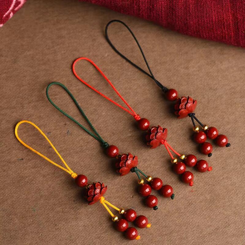 Product Introduction of Handmade Beaded Lotus Key Pendant Case Lanyard Art Culture Mobile Phone Chain Multi-style Travel Unisex Smartphone Cellphone Luxury 15