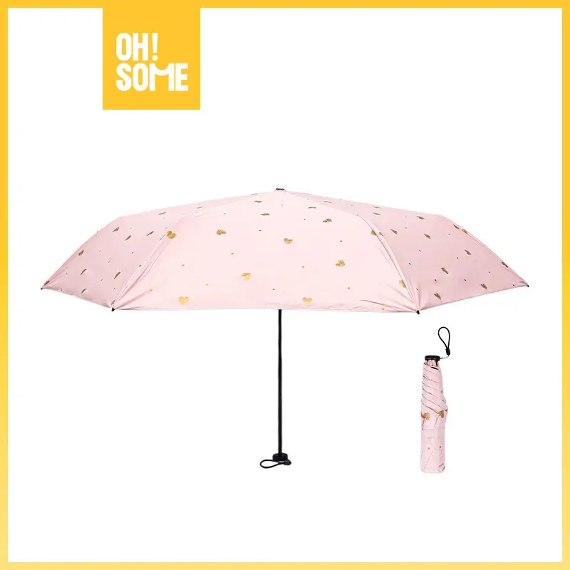 OHSOME - Solo Corner Ultra-lightweight Umbrella Heart Shape Payung Lipat Motif Hati 0