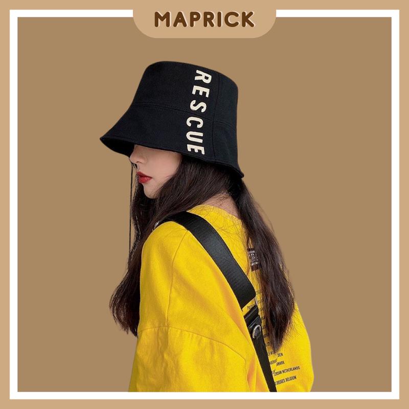 Nón Bucket Chất kaki [Maprick] Nón Ullzang Vành Cụp GENZ - Mũ Bucket Trơn Nhiều Màu Unisex